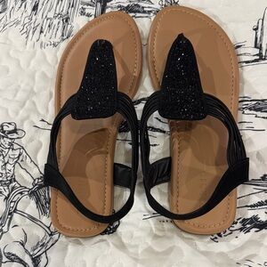 Torrid Black and Tan Sandals